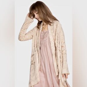 Sold- NWT Johnny Was Deidra Embroidered Shawl Sweater Cardigan Size L